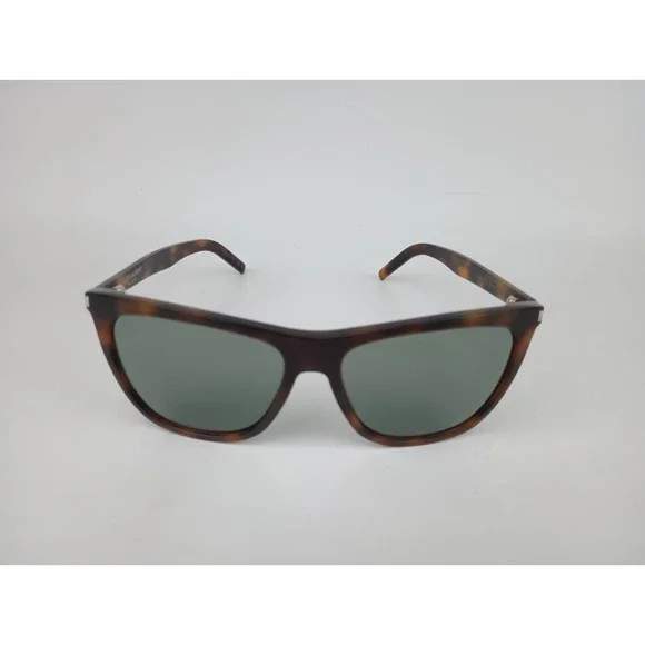 Saint Laurent Women\'s Havana Brown Green Lenses Sunglasses SL526 002 SAINT LAURENT SL 526 002 Cat Eye Acetate Havana Green 58 mm  main image 2